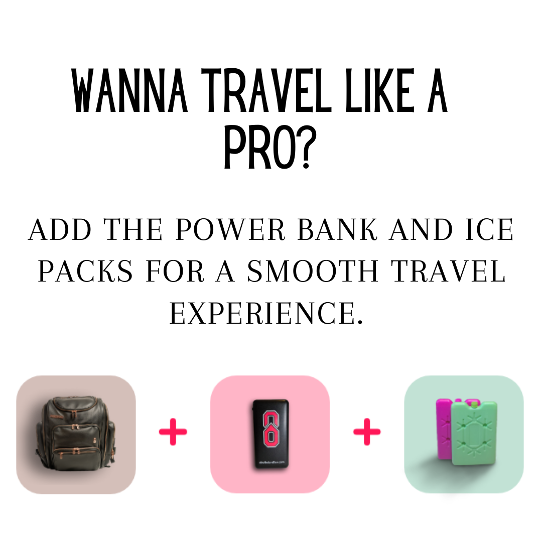 Travel like a pro, add the powerbank and ice packs.